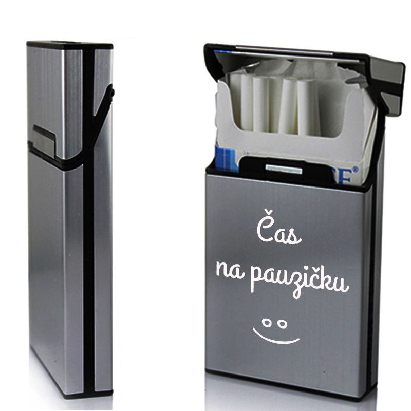 Slim krabička na cigarety K002-Čas na pauzičku
