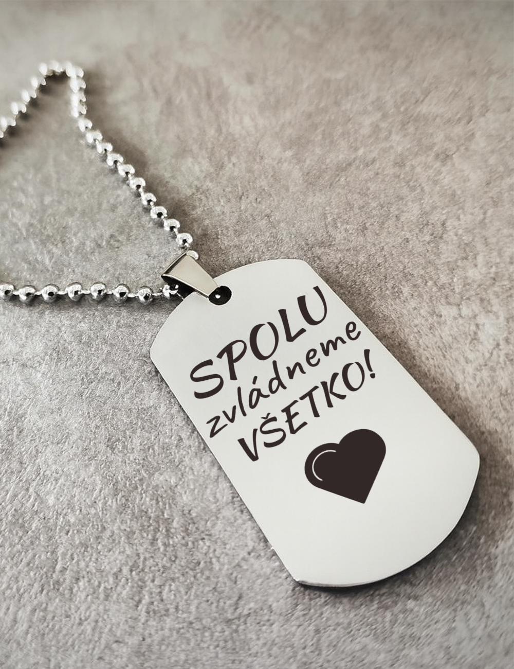 Prívesok s retiazkou T032-Spolu zvládneme všetko/čokoľvek