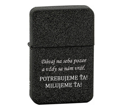Benzínový zapaľovač ZAP040- Dávaj na seba pozor