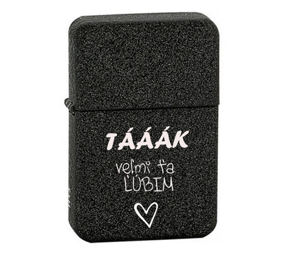 Benzínový zapaľovač ZAP040- Ľúbim ťa / Milujem ťa
