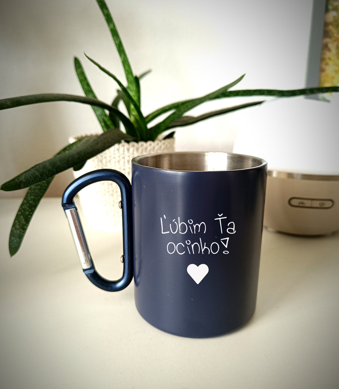 Nerezový hrnček S011-Ľúbim ťa ocinko / tatinko